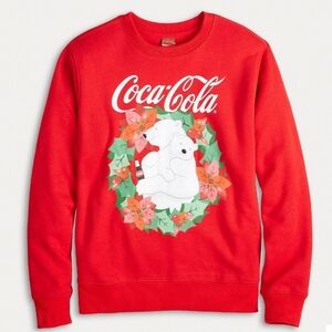 Coca Cola Polar Bears Soft Christmas Sweater Sweatshirt NWT